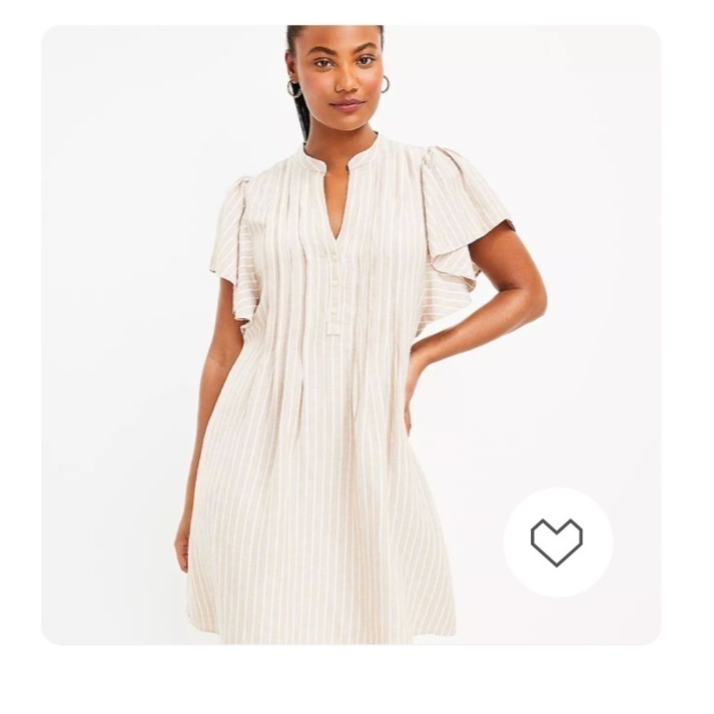 Ann Taylor tan striped dress Small NWT